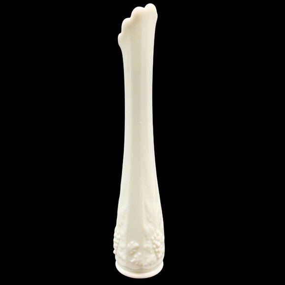 Westmoreland Paneled Grape Milk Glass Bud Vase 10”T 2”W - Picture 5 of 8